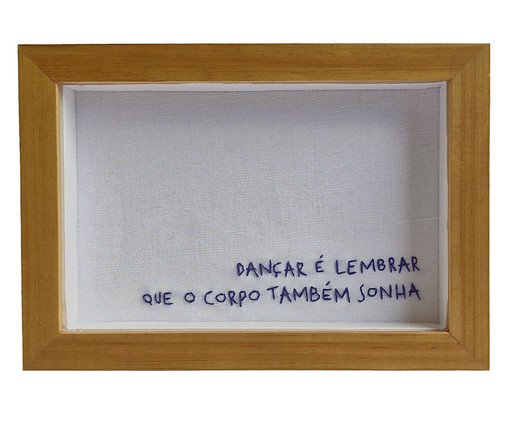 Quadro Decorativo Bordado Dançar, blue | WestwingNow