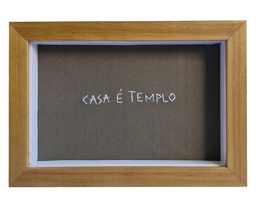 Quadro Decorativo Bordado Templo, green | WestwingNow