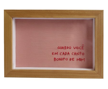 Quadro Decorativo Bordado Guardo Você | Westwing