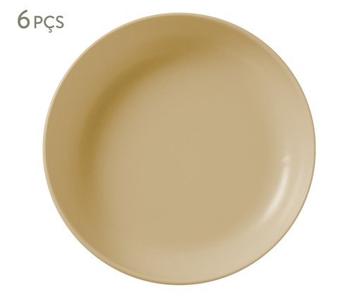 Jogo de Pratos Fundos Noma Amarelo Butter, yellow | WestwingNow