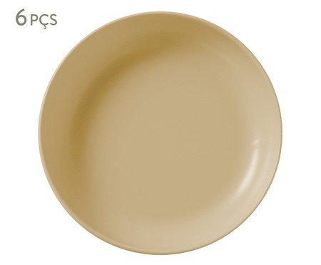 Jogo de Pratos Fundos Noma Amarelo Butter | Westwing