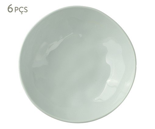 Jogo de Pratos Fundos Orgânico Umi Verde Celadon, green | WestwingNow