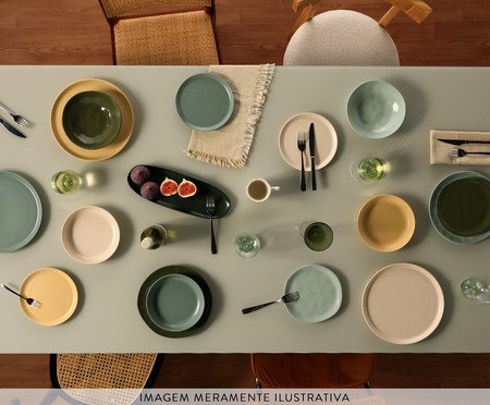 Jogo de Pratos Rasos Noma Amarelo Butter | Westwing