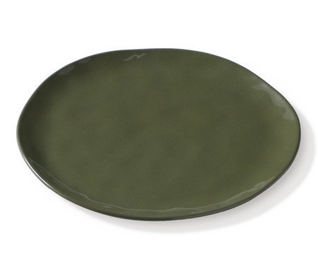 Jogo de Pratos Rasos Orgânico Umi Verde Oliva | Westwing