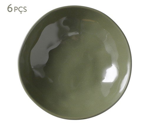 Jogo de Pratos Fundos Orgânico Umi Verde Oliva, green | WestwingNow