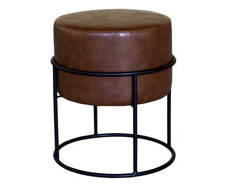 Pufe Nina Marrom e Preto | Westwing