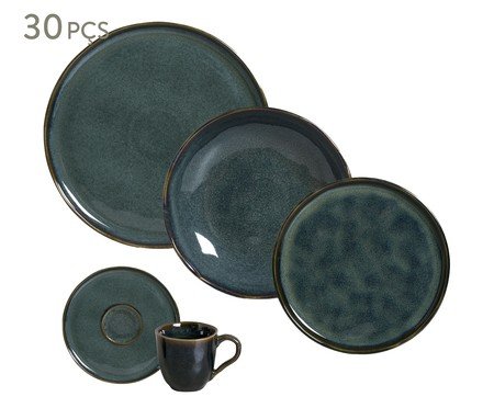 Aparelho de Jantar Bio Oceano Azul - 30Pcs | Westwing