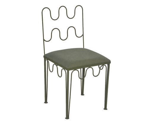 Cadeira Pop Indoor Ondas - Verde Musgo, green | WestwingNow
