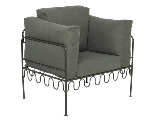 Poltrona Pop Indoor Ondas - Verde Musgo, green | WestwingNow