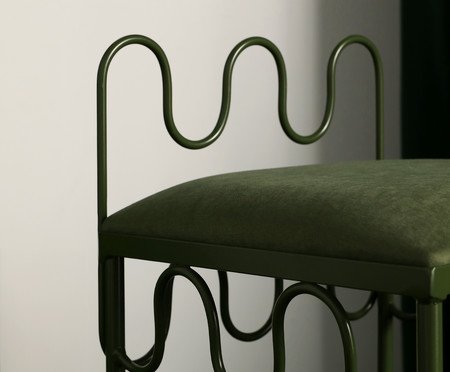 Banqueta Pop Indoor Ondas -  Verde Musgo | Westwing
