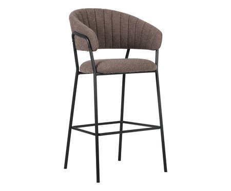 Banqueta Mara Boucle Cinza Quente | Westwing