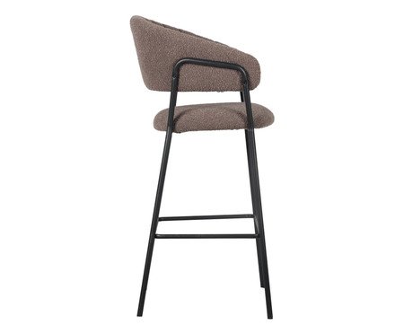 Banqueta Mara Boucle Cinza Quente | Westwing