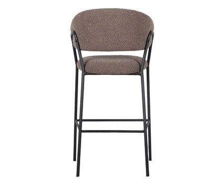 Banqueta Mara Boucle Cinza Quente | Westwing