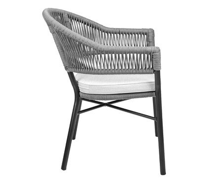 Cadeira Caraíva Preta Corda Grafite | Westwing