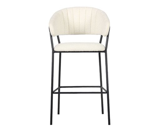 Banqueta Mara Boucle Off-White, Off White | WestwingNow