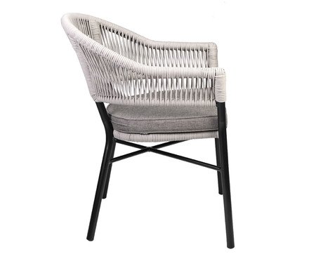 Cadeira Caraíva Preta Corda Amêndoa | Westwing