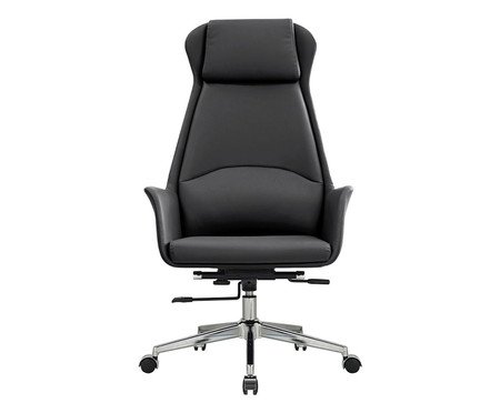 Cadeira Office Atlanta com Apoio de Cabeça Preto | Westwing