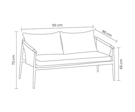 Sofa Brava Corda Grafite | Westwing