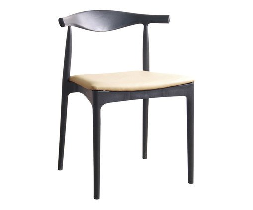 Cadeira Cora Preto e Fendi, beige | WestwingNow