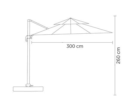 Ombrelone Belize Grafite | Westwing
