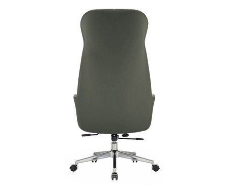 Cadeira Office Atlanta com Apoio de Cabeça Cinza | Westwing