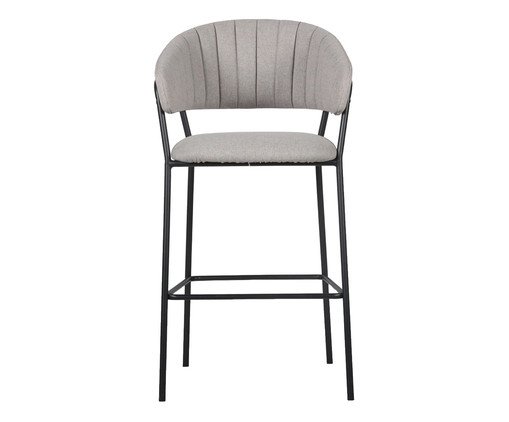 Banqueta Mara Tecido Cinza, grey | WestwingNow