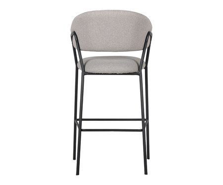 Banqueta Mara Tecido Cinza | Westwing