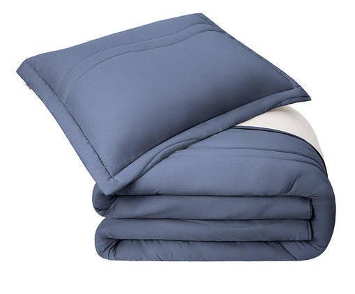 Jogo de Edredom Alure Azul e Palha, blue | WestwingNow