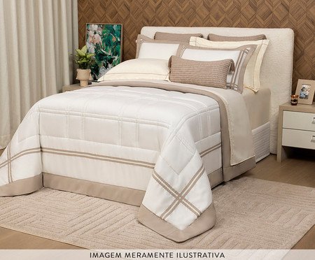 Jogo de Cobre-leito Coordenado Telares Bege | Westwing