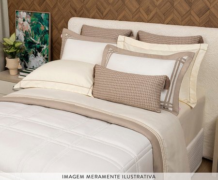 Jogo de Cobre-leito Coordenado Telares Bege | Westwing