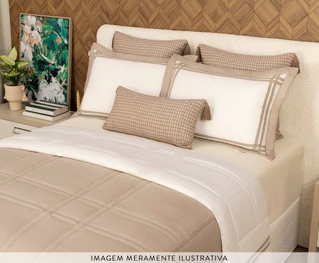 Jogo de Cobre-leito Coordenado Telares Bege | Westwing