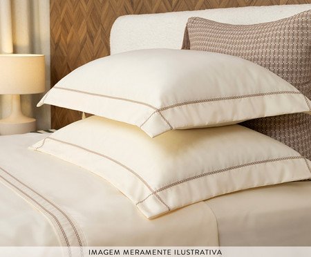 Jogo de Cobre-leito Coordenado Telares Bege | Westwing