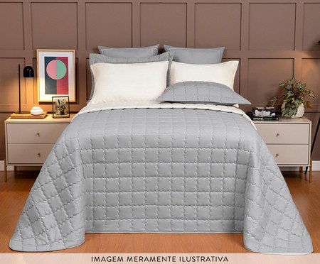 Jogo de Cobre-leito Alure Cinza e Palha | Westwing