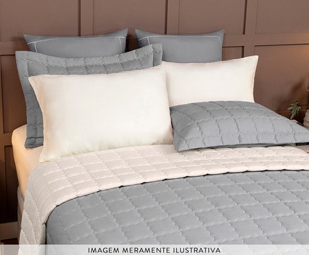 Jogo de Cobre-leito Alure Cinza e Palha | Westwing