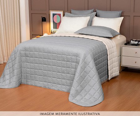 Jogo de Cobre-leito Alure Cinza e Palha | Westwing