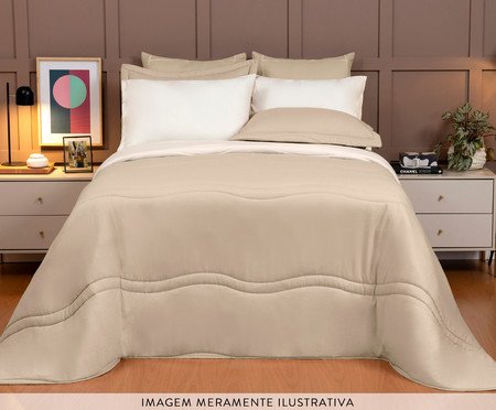 Jogo de Edredom Alure Bege e Palha | Westwing
