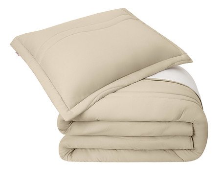 Jogo de Edredom Alure Bege e Palha | Westwing