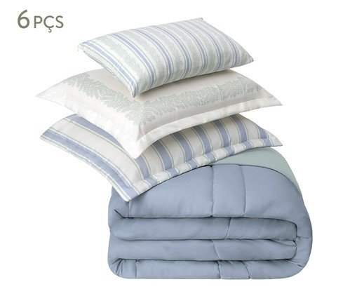 Jogo de Cobre-leito Coordenado Vitta Verde Malva, green | WestwingNow