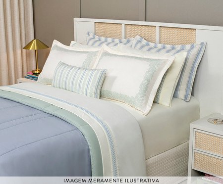 Jogo de Cobre-leito Coordenado Vitta Verde Malva | Westwing