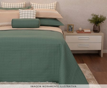 Jogo de Cobre-leito Plaza Verde Floresta e Bege | Westwing