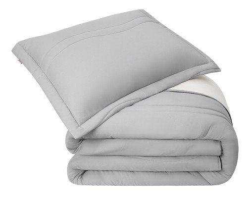 Jogo de Edredom Alure Cinza e Palha, grey | WestwingNow