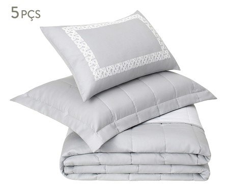 Jogo de Cobre-leito Coordenado Corelli Cinza | Westwing