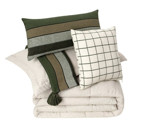 Jogo de Cobre-leito Coordenado Milazo Verde, green | WestwingNow