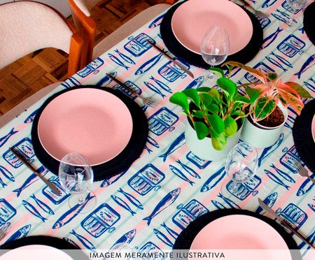 Toalha de Mesa Maré de Sorte Sardinha Retrô | Westwing