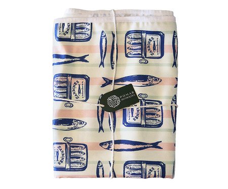 Toalha de Mesa Maré de Sorte Sardinha Retrô | Westwing