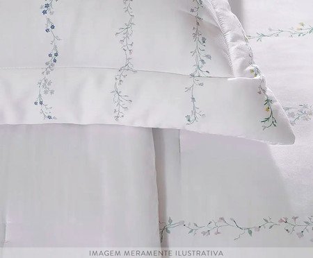 Jogo de Lençol Bud Vision Blue Daisy 300 Fios | Westwing