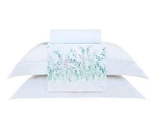 Jogo de Lençol Bud Vision Blue Daisy 300 Fios, multicolor | WestwingNow