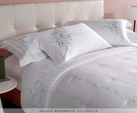 Jogo de Cobre-Leito Vision Blue Daisy 270 Fios | Westwing