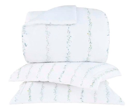 Jogo de Cobre-Leito Vision Blue Daisy 270 Fios, multicolor | WestwingNow