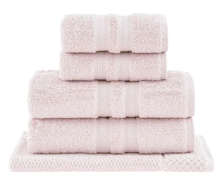 Jogo de Toalhas de Banho em Algodão Egípcio Rosa | Westwing